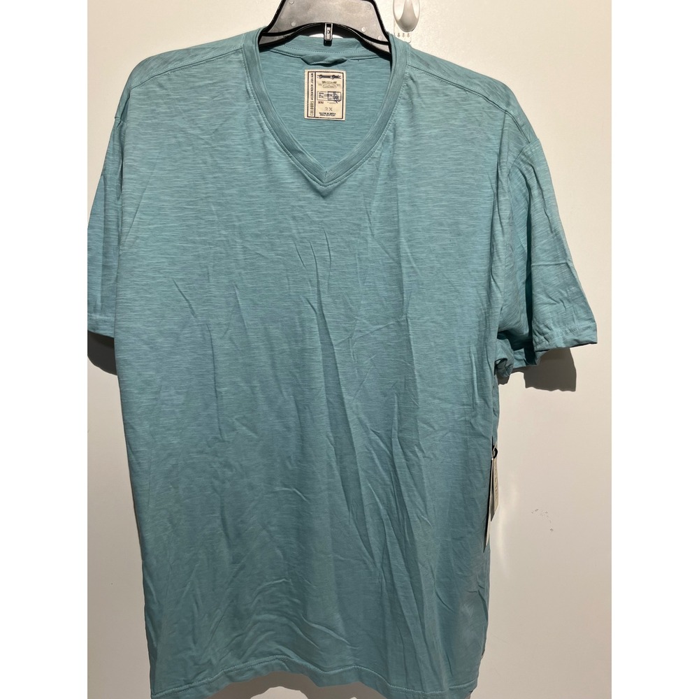 Colours Alexander Julian Mens 2X V-Neck Slub Cotton T-Shirt Light Blue 5678J